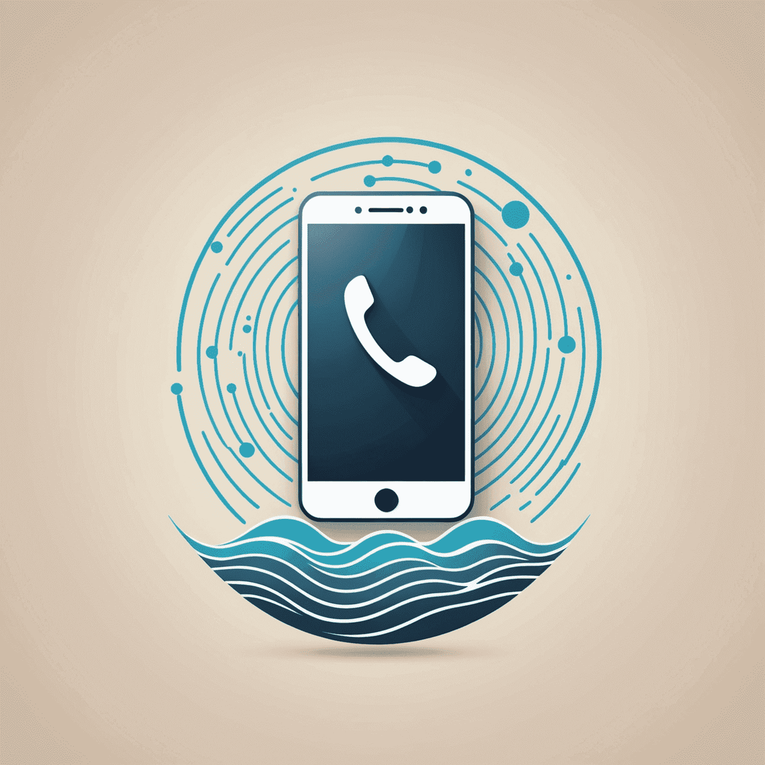 Mobikalo logo featuring a stylized mobile phone icon with signal waves