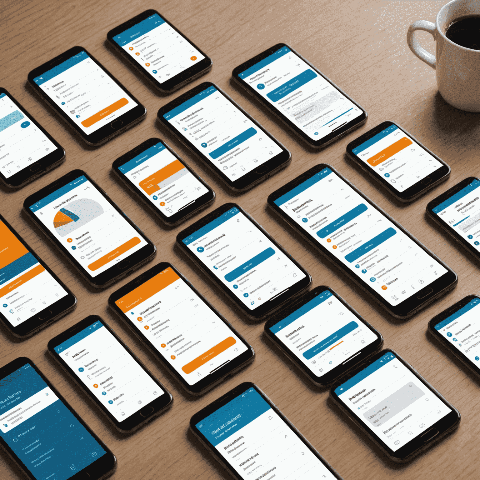 Various mobile plans displayed on smartphone screens, showing data allowances, call minutes, and pricing