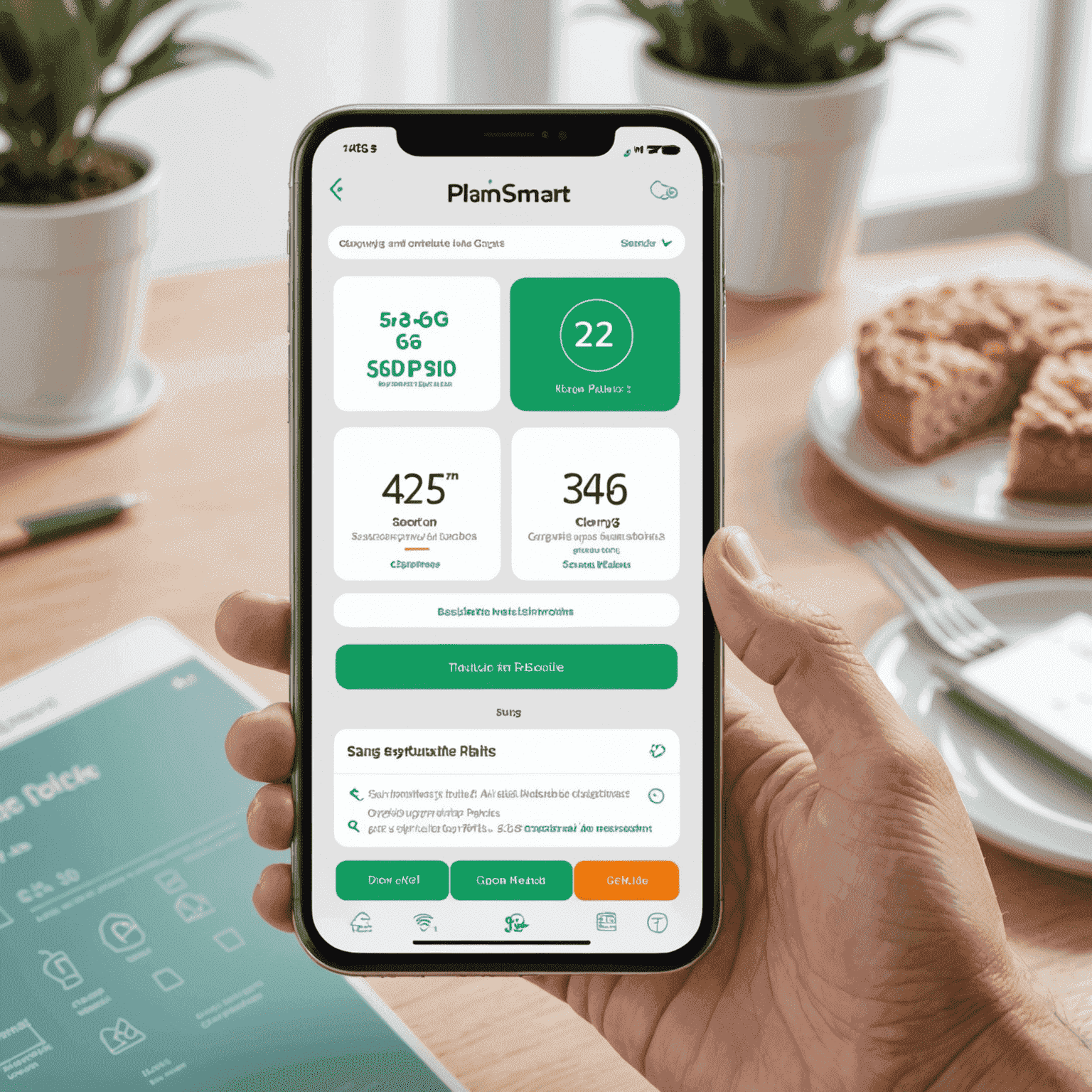 PlanSmart app screenshot displaying an interactive interface for comparing and selecting mobile plans with 5G options highlighted